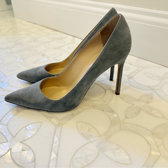 MANOLO BLAHNIK BB 38.5 GRAY SUEDE - Picture 2 of 10